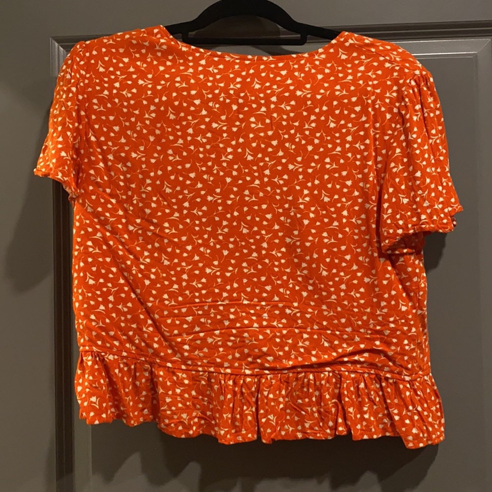 Francesca Orange and white floral top - Picture 5 of 5